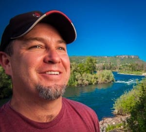 Norm Kester, President of Quantum Innovations catching some inspiration on the Rogue River just minutes from his office in Central Point, Oregon. Photo Credit: <a href=