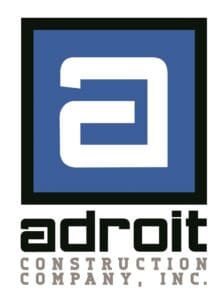 Adroit Blue & Black Stacked Logo